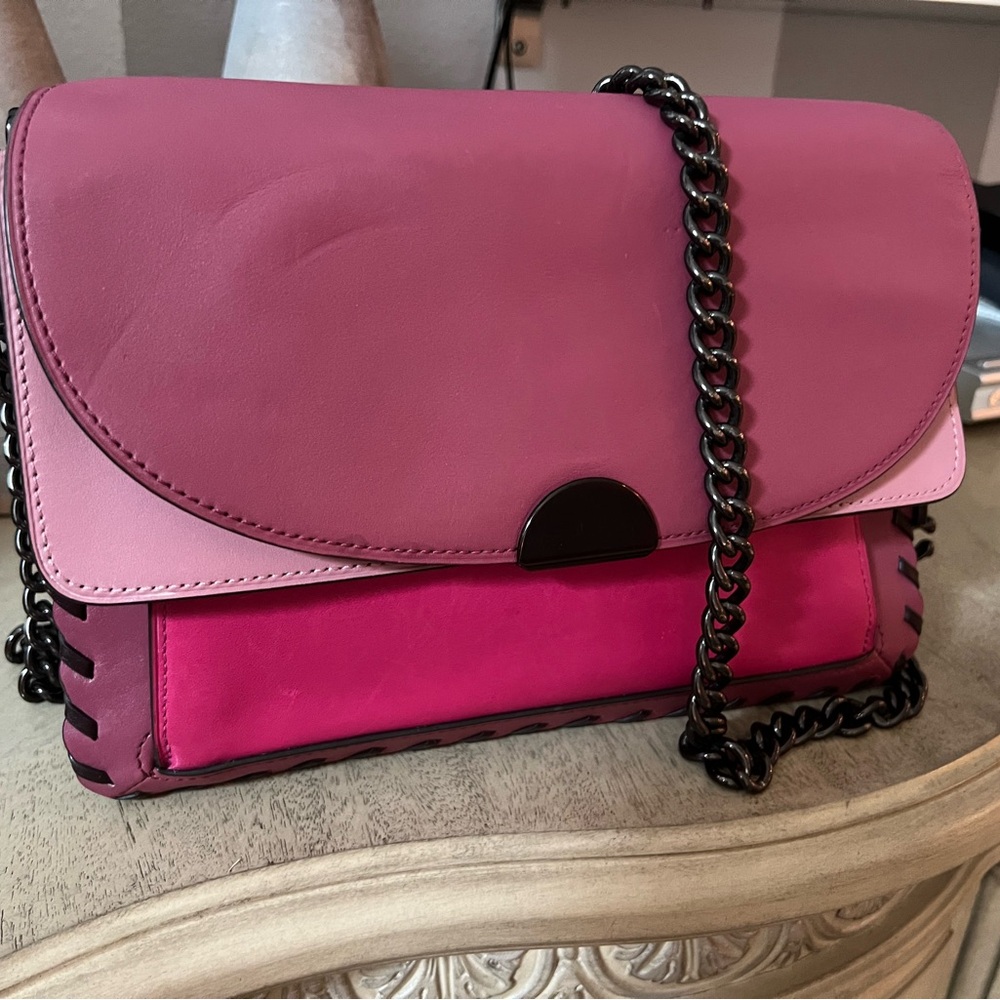 Coach 1941 Whipstitch Colorblock Pink Dreamer Hobo 76034
